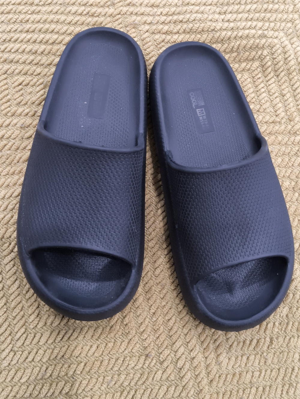 Women's Black Slide Sandals - Slip-On Pool & Casual